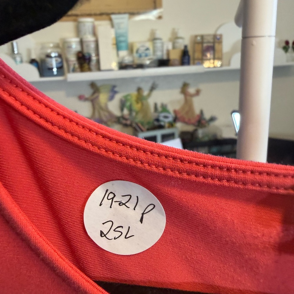 Calvin Klein Coral Sleeveless Top with Side Loop Detail - Picture 4 of 5